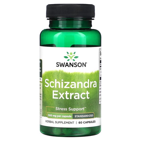 Swanson, 五味子提取物，標準化，500 毫克，60 粒膠囊