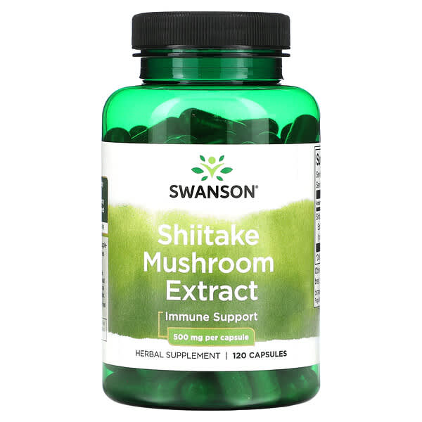 Swanson, 香菇提取物，500 毫克，120 粒膠囊