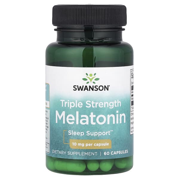 Swanson, 三重功效褪黑荷爾蒙，10 毫克，60 粒膠囊
