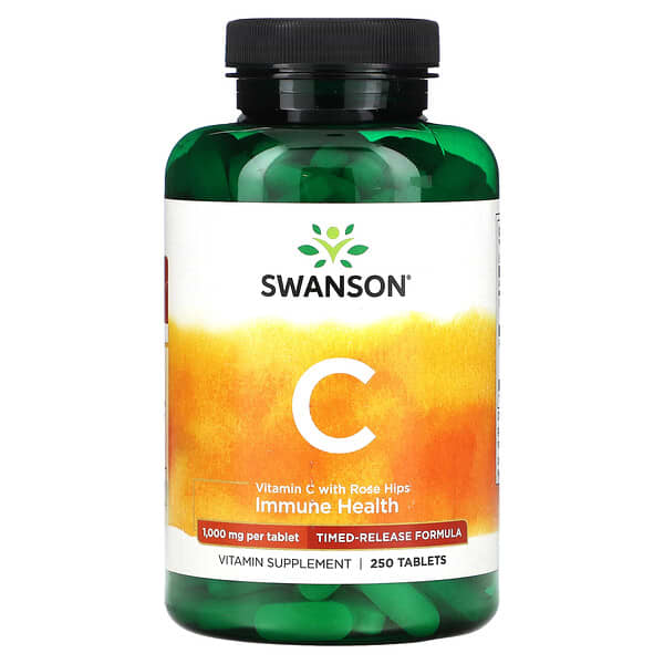 Swanson, 含玫瑰果的維生素 C，1,000 毫克，250 片