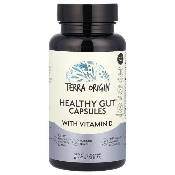 Terra Origin, 含維生素 D 的健康腸道膠囊，60 粒膠囊