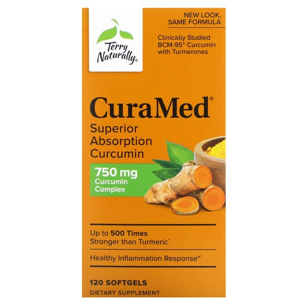 Terry Naturally, CuraMed，750毫克，120粒軟膠囊