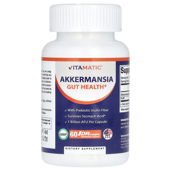 Vitamatic, Akkermansia,10 億 AFU,60 DRCaps