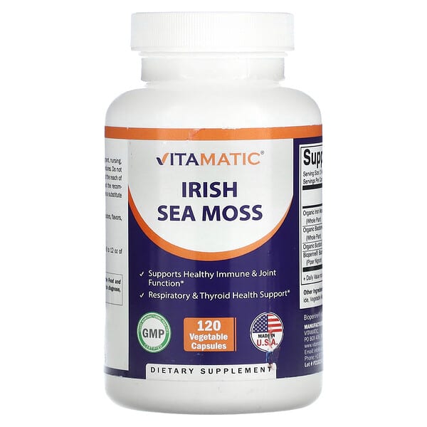 Vitamatic, 愛爾蘭海苔，120 粒素食膠囊