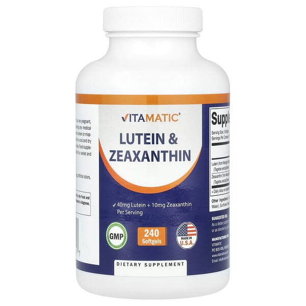 Vitamatic, 葉黃素和玉米黃質，240 粒軟膠囊