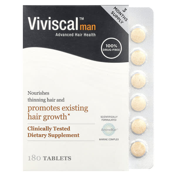 Viviscal, 男士高級護髮片劑，180 片
