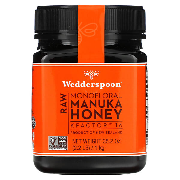 Wedderspoon, 天然單花麥盧卡蜂蜜，KFactor 16，2.2 磅（1 千克）