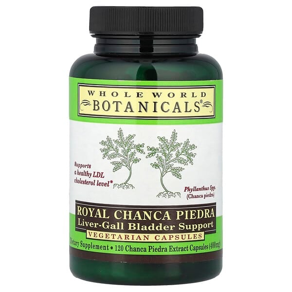 Whole World Botanicals, Royal Chanca Piedra，肝膽 - 膽囊幫助，400 毫克，120 粒素食膠囊