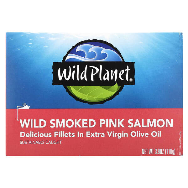Wild Planet, 野生煙燻粉鮭，3.9 盎司（110 克）