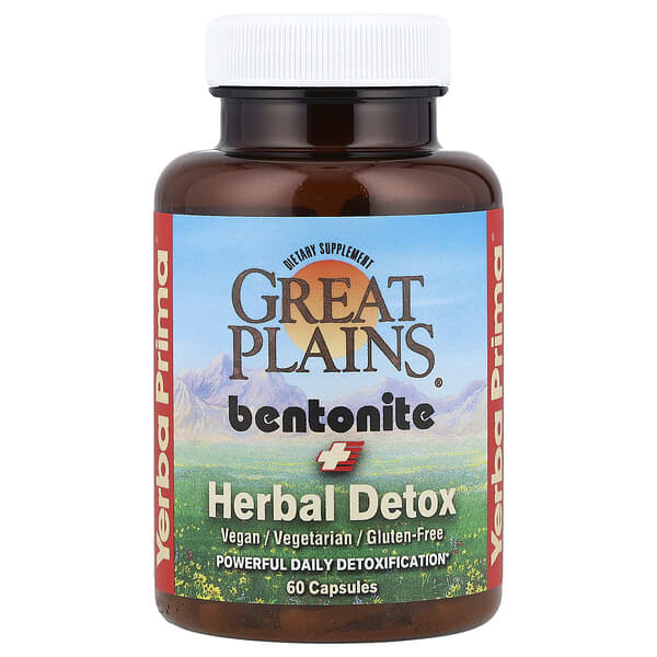 Yerba Prima, 大平原食用膨潤土+草本清體,60粒