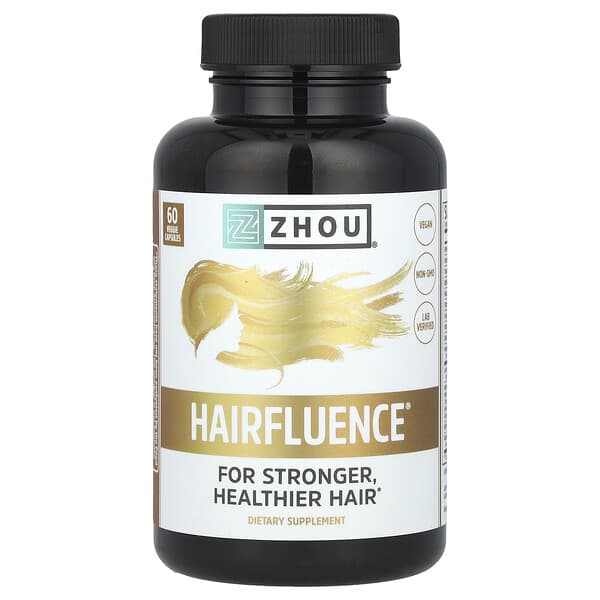 Zhou Nutrition, Hairfluence,高級頭髮生長配方,60粒素食膠囊