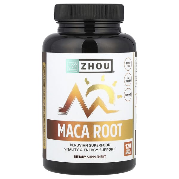 Zhou Nutrition, 瑪卡根，1000 毫克，120 粒素食膠囊（每粒膠囊 500 毫克）