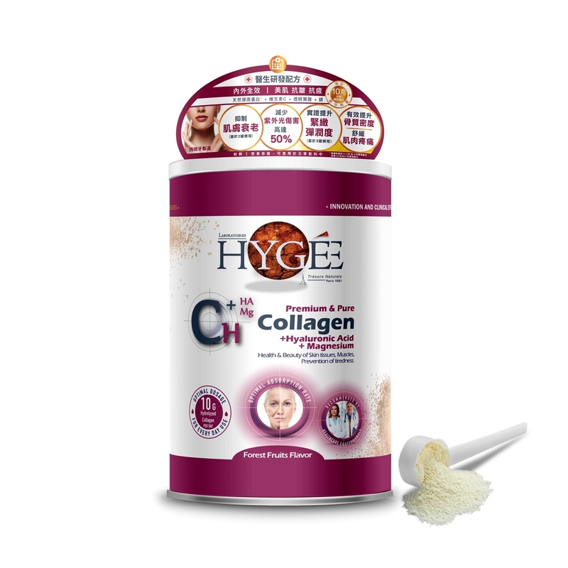 HYGEE CH+純淨優質水解膠原蛋白 美肌活齡配方(森林水果味道 - 30日份量) 345克