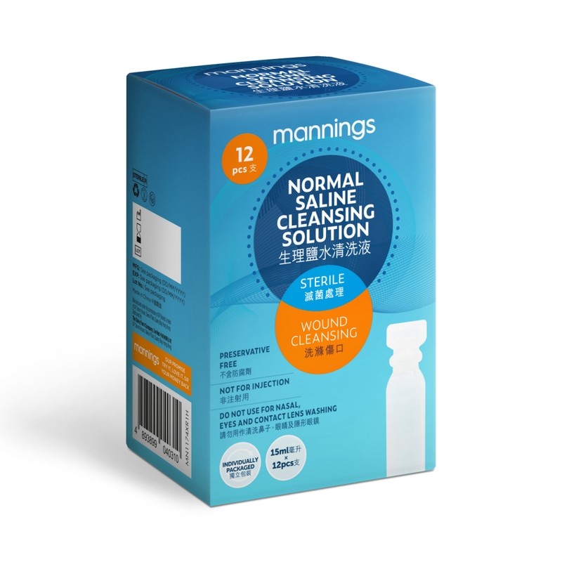Mannings萬寧生理鹽水清洗液 15毫升 x 12支