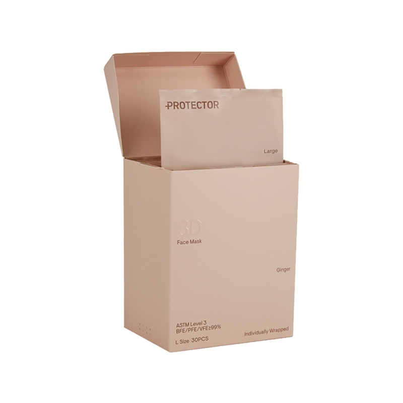 Protector 3D成人立體口罩(大碼) 薑蜜色 30片