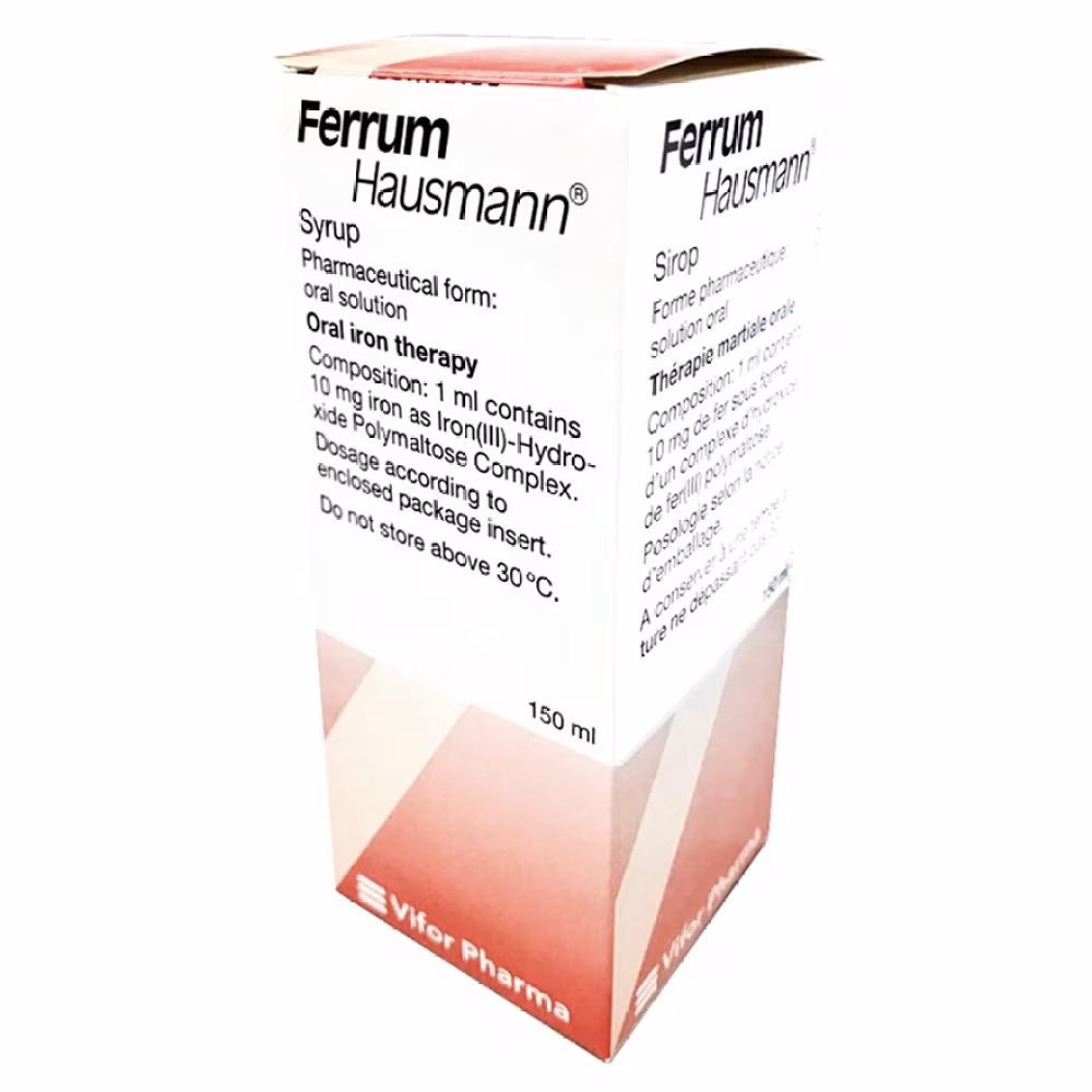Ferrum Hausmann 糖漿, 每毫升 10 毫克, 每支 150 毫升。